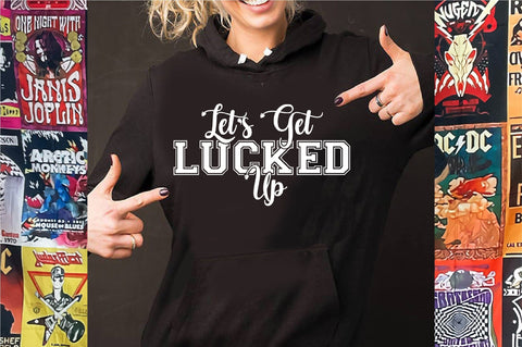 Let's Get Lucked Up, Funny St. Patrick's,St Pawtrick's Cats png, Funny St Patrick's png, St Patrick's Day png, Irish Shamrock png Sublimation Creativeart88 
