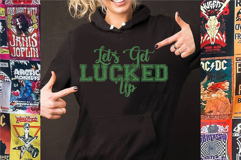Let's Get Lucked Up, Funny St. Patrick's,St Pawtrick's Cats png, Funny St Patrick's png, St Patrick's Day png, Irish Shamrock png Sublimation Creativeart88 