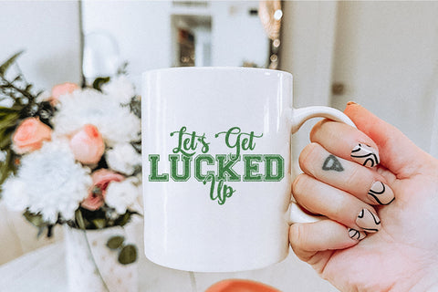 Let's Get Lucked Up, Funny St. Patrick's,St Pawtrick's Cats png, Funny St Patrick's png, St Patrick's Day png, Irish Shamrock png Sublimation Creativeart88 