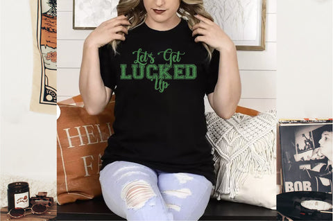 Let's Get Lucked Up, Funny St. Patrick's,St Pawtrick's Cats png, Funny St Patrick's png, St Patrick's Day png, Irish Shamrock png Sublimation Creativeart88 
