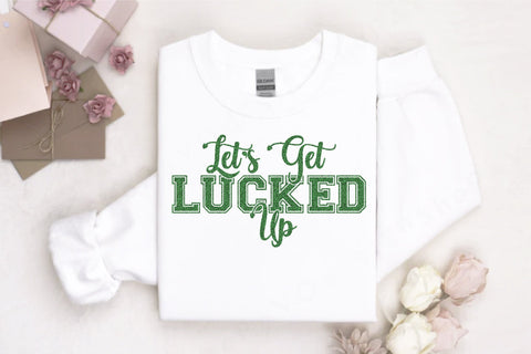Let's Get Lucked Up, Funny St. Patrick's,St Pawtrick's Cats png, Funny St Patrick's png, St Patrick's Day png, Irish Shamrock png Sublimation Creativeart88 