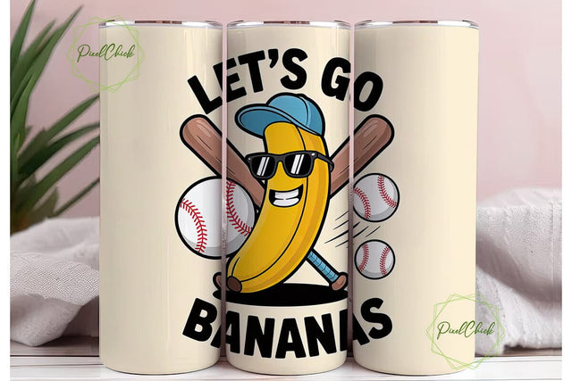 Let's Go Bananas 20oz Tumbler Sublimation PixelChick 
