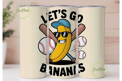 Let's Go Bananas 20oz Tumbler Sublimation PixelChick 