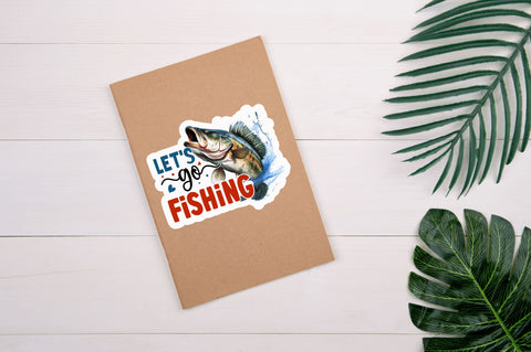Lets go fishing Sticker Design Sublimation Regulrcrative 