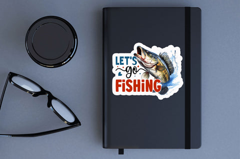 Lets go fishing Sticker Design Sublimation Regulrcrative 