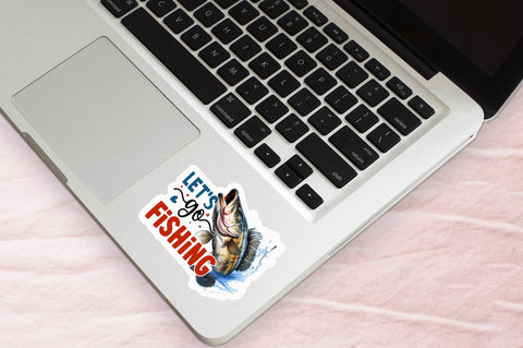 Lets go fishing Sticker Design Sublimation Regulrcrative 