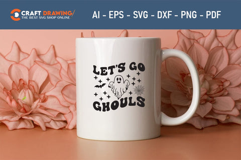 Let`s Go Ghouls Halloween Svg, Halloween Png , Halloween Clipart, Ghost Svg, Halloween Shirt Svg, Hippie Svg, Retro Svg, Svg Bundle, Sublimation Designs SVG Debashish Barman 
