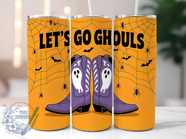 Let’s Go Ghouls Halloween Tumbler Wrap, Sublimation Wrap, 20Oz Tumbler Design, Spooky Drinkware, Ghost Tumbler Wrap, Fall Party Cup, Let's Go Ghouls Sublimation ToriDesigns 