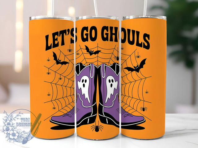 Let’s Go Ghouls Halloween Tumbler Wrap, Sublimation Wrap, 20Oz Tumbler Design, Spooky Drinkware, Ghost Tumbler Wrap, Fall Party Cup, Let's Go Ghouls Sublimation ToriDesigns 