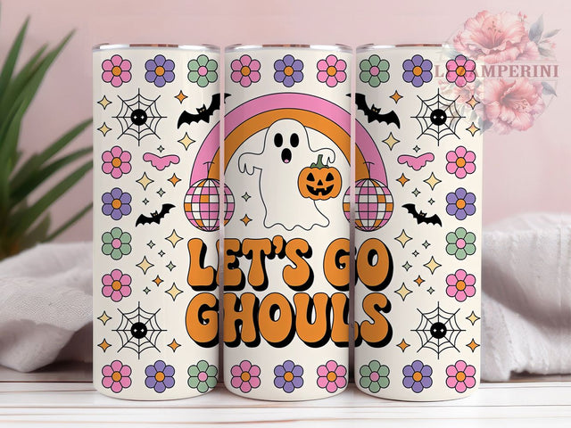 Let's Go Ghouls Western Tumbler, Western Halloween Wrap, Cowgirl Ghost Cup, Spooky Western Design, 20oz Tumbler Wrap, Halloween Sublimation, Retro Western Halloween Sublimation Li Zamperini 