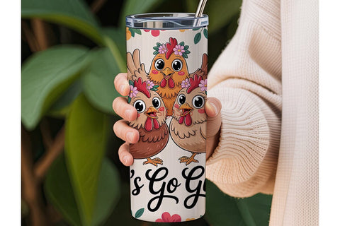 Let's Go Girls 20oz Tumbler Wrap Sublimation DesignSVG 