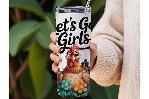 Let's Go Girls 20oz Tumbler Wrap Sublimation DesignSVG 