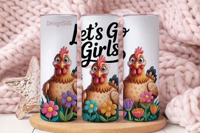 Let's Go Girls 20oz Tumbler Wrap Sublimation DesignSVG 