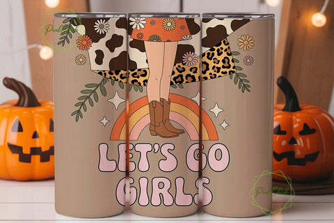 Let's Go Girls 20oz Tumbler Wrap Sublimation PixelChick 