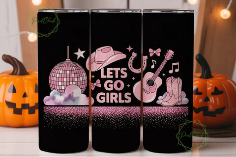 Lets Go Girls 20oz Tumbler Wrap Sublimation PixelChick 