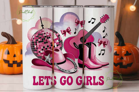 Lets Go Girls 20oz Tumbler Wrap Sublimation PixelChick 