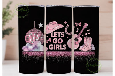 Lets Go Girls 20oz Tumbler Wrap Sublimation PixelChick 