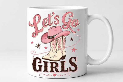 Lets Go Girls PNG | Cowgirl Boots Western Sublimation PNG SVG BillahCrafts 