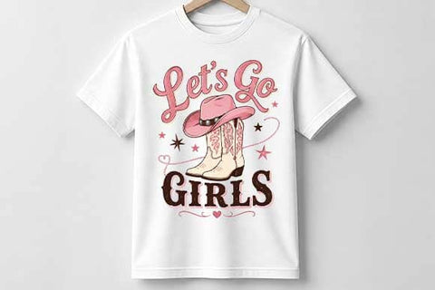 Lets Go Girls PNG | Cowgirl Boots Western Sublimation PNG SVG BillahCrafts 