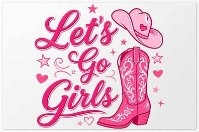 Lets Go Girls PNG | Pink Cowgirl Boots Western PNG SVG BillahCrafts 