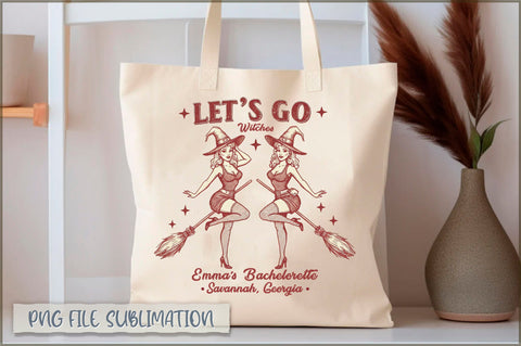 Let's go witches emma's bachelorette savannah georgia Tote Bag Sublimation Shetara Begum 