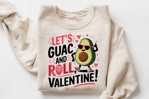 Let’s guac and roll, Valentine! Sublimation T-Shirt Design Sublimation Regulrcrative 