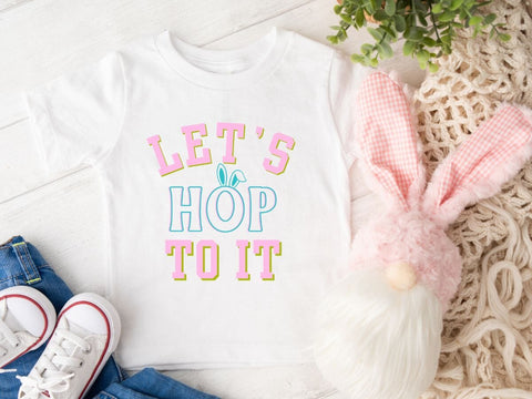 Let's Hop To It Easter Girl SVG | Bunny Design SVG So Fontsy VIP Design Shop 