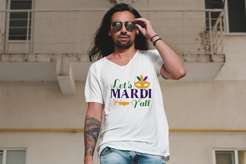 Let's Mardi Y'all, Mardi Gras SVG Design SVG CraftLabSVG 