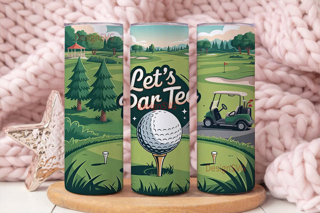 Let's Par Tee 20oz Tumbler Wrap Sublimation DesignSVG 