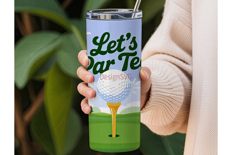 Let's Par Tee 20oz Tumbler Wrap Sublimation DesignSVG 