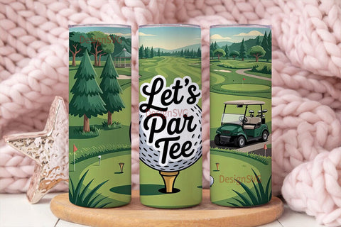 Let's Par Tee 20oz Tumbler Wrap Sublimation DesignSVG 