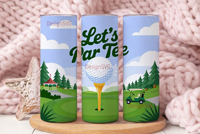 Let's Par Tee 20oz Tumbler Wrap Sublimation DesignSVG 