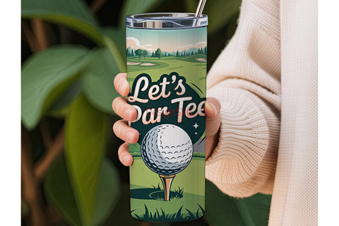 Let's Par Tee 20oz Tumbler Wrap Sublimation DesignSVG 