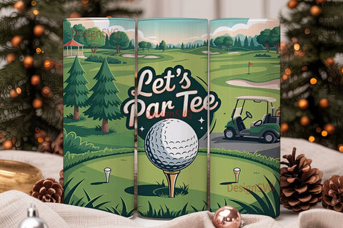 Let's Par Tee 20oz Tumbler Wrap Sublimation DesignSVG 
