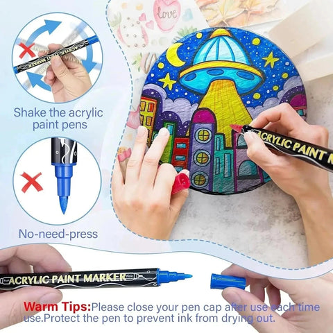Let's Resin Acrylic Paint Markers - 36 Colors Physical DIY Craft Warehouse 