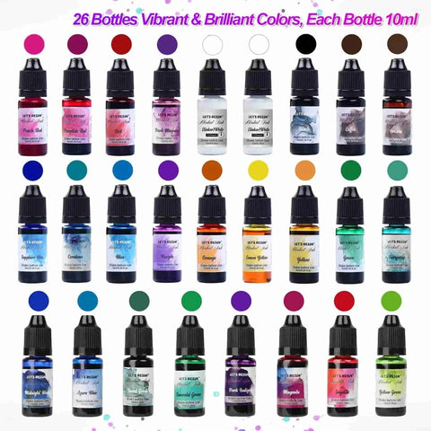 Let's Resin Alcohol Ink - 26 Bottle Set Physical DIY Craft Warehouse 