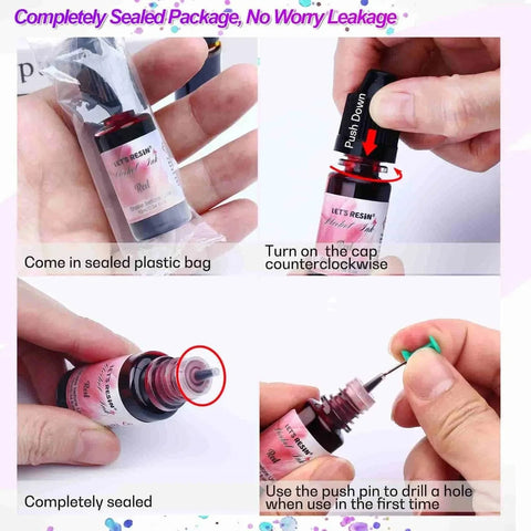 Let's Resin Alcohol Ink - 26 Bottle Set Physical DIY Craft Warehouse 