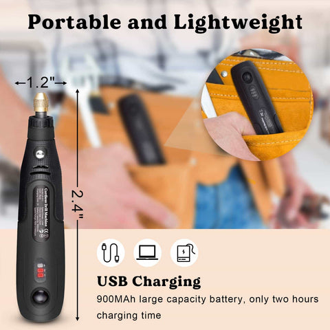 Let's Resin Drill with Deburring Tool - Mini Cordless Physical DIY Craft Warehouse 