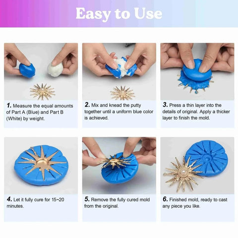 Let's Resin Mold Making - Silicone Putty Physical DIY Craft Warehouse 