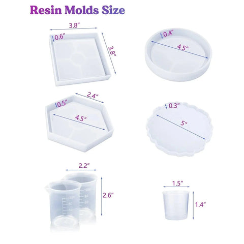 Let's Resin UV Resin Kit - Coasters Physical DIY Craft Warehouse 