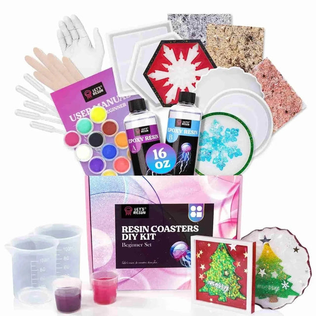 Let's Resin UV Resin Kit - Coasters Physical DIY Craft Warehouse 
