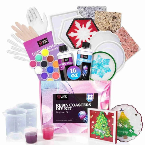 Let's Resin UV Resin Kit - Coasters Physical DIY Craft Warehouse 