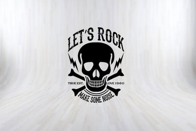 Let's Rock Make Some Noise Funny Skull SVG PNG Craft Cut File SVG SVG Print File 