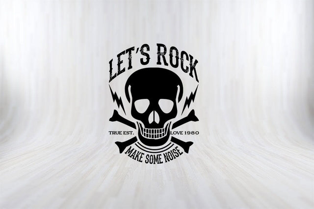 Let's Rock Make Some Noise Funny Skull SVG PNG Craft Cut File SVG SVG Print File 