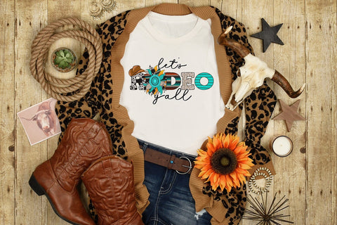 Let's Rodeo Y'all, Western Sublimation Sublimation CraftLabSVG 