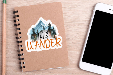 Lets wander Sticker Design Sublimation Regulrcrative 