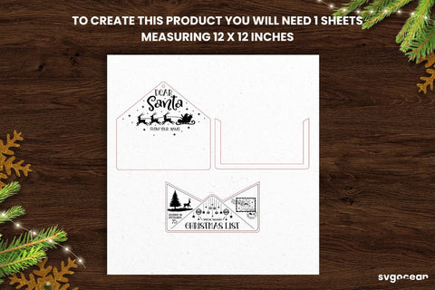 Letter to Santa Envelope Laser Cut SVG SvgOcean 