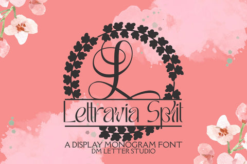 Lettravia Split Monogram Font Font Dm Letter Studio 