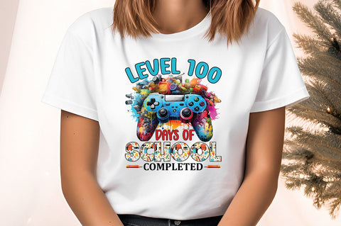 Level 100 days of school completed PNG Design Sublimation Designangry 