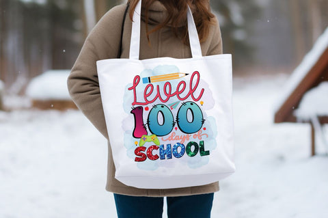 Level 100 days of school PNG Design Sublimation Designangry 